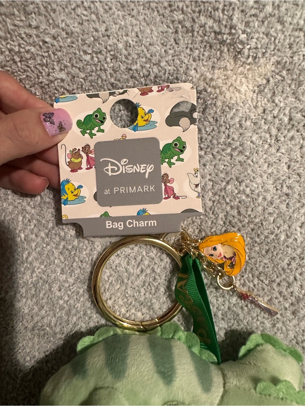 Disney Rapunzel Pascal Plush Bag Charm Keychain Tangled *Primark*-NEW - Picture 3 of 8
